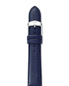 Michele Saffiano Leather Watch Strap, 12-18mm In Navy