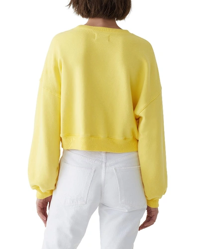 Agolde Balloon-sleeve Cropped Pullover In Citrus