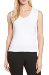 Ming Wang Scoop Neck Tank In White