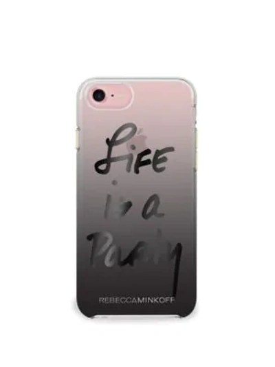 Rebecca Minkoff Life Is A Party Foil Double Up Iphone 7 Case In Black Ombre
