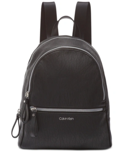 Calvin Klein Elaine Backpack In Black/silver