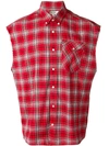 Isabel Marant Sleeveless Checked Shirt In Red