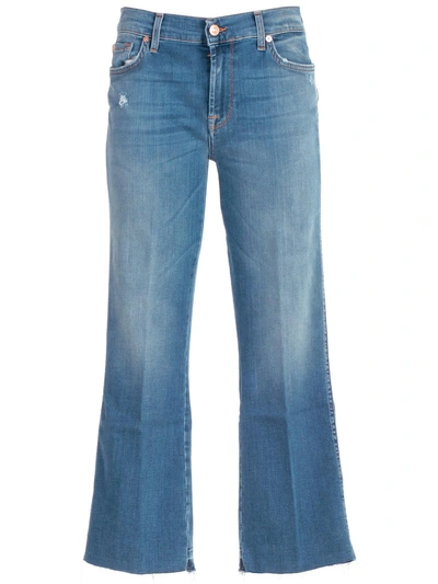 7 For All Mankind Flared Jeans In Light Blue