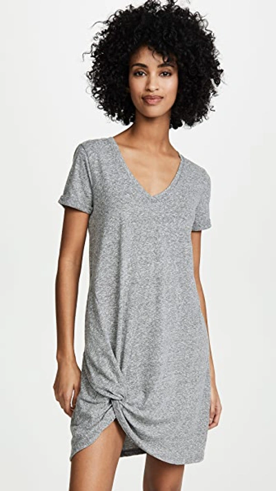 Z Supply The Triblend Side Knot Dress In Heather Grey