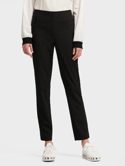 Donna Karan Dkny Women's Pinstripe Straight-leg Pant - In Black