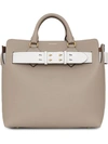 Burberry The Medium Tri-tone Leather Triple Stud Belt Bag In Grey