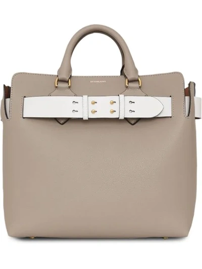 Burberry The Medium Tri-tone Leather Triple Stud Belt Bag In Grey