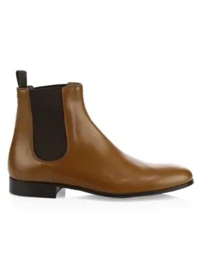 Gianvito Rossi Leather Chelsea Boots In Brown