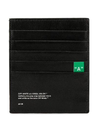 Off-white Off White Stripe Bi-fold Wallet In Black