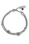 Alexander Mcqueen Skull Chain Bracelet In Silver