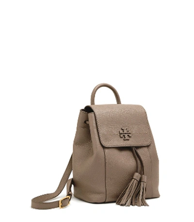 Tory Burch Mcgraw Backpack In Silver Maple