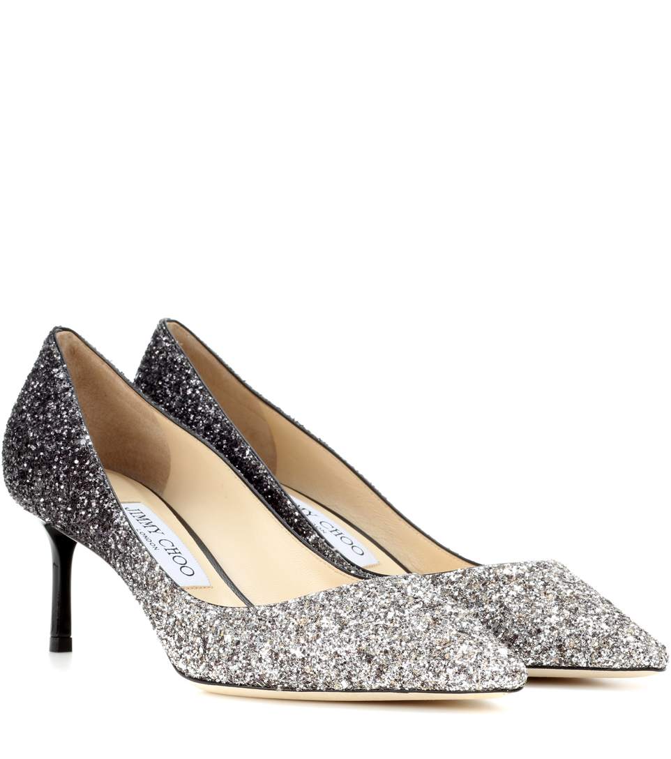 Jimmy Choo Exclusive To Mytheresa - Romy 60 Glitter Pumps In Light ...