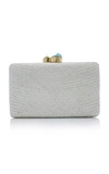 Kayu Jen Clutch With Turquoise Stone In Silver