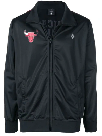 Marcelo Burlon County Of Milan Chicago Bulls Logo Tracksuit Jacket In Black