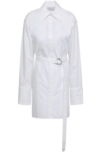 Helmut Lang Woman Cotton Mini Shirtdress White