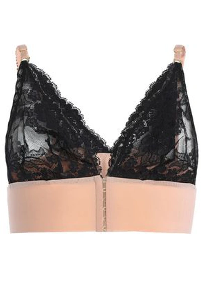 Stella Mccartney Woman Bella Admiring Corded Lace Soft-cup Triangle Bra Black