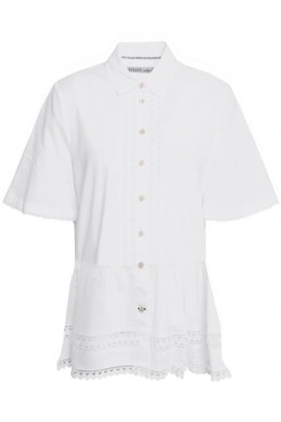 Kate Spade Woman Rick Rack-trimmed Cotton Shirt White