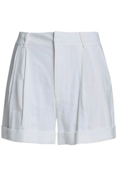 Alice And Olivia Woman Linen-blend Shorts Off-white