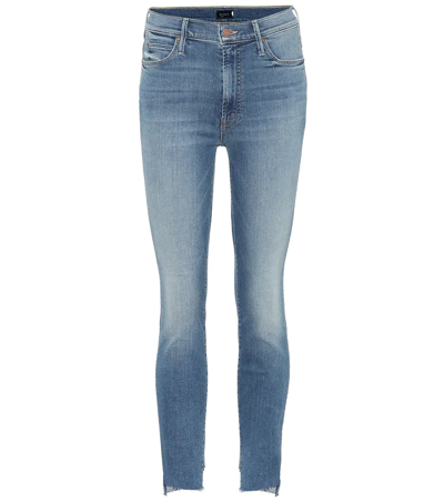 Mother The Stunner Cropped Mid-rise Skinny Jeans In Medium Wash
