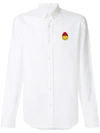 Ami Alexandre Mattiussi Button-down Smiley Patch Shirt White