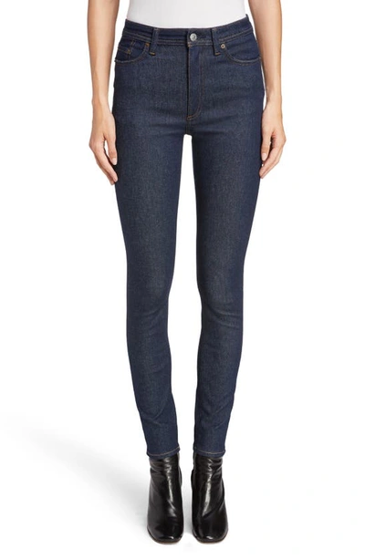 Acne Studios Peg High Waist Skinny Jeans In Indigo