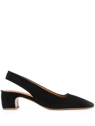 By Far Danielle Suede Slingback Pumps In Black ModeSens