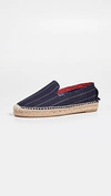 Rag & Bone Del Rey Striped Slip-on Espadrilles In Navy