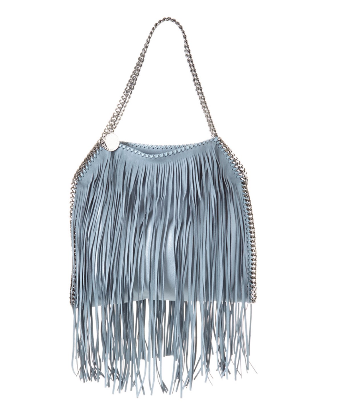 Stella Mccartney Falabella Shaggy Deer Fringed Small Tote' In Blue ...