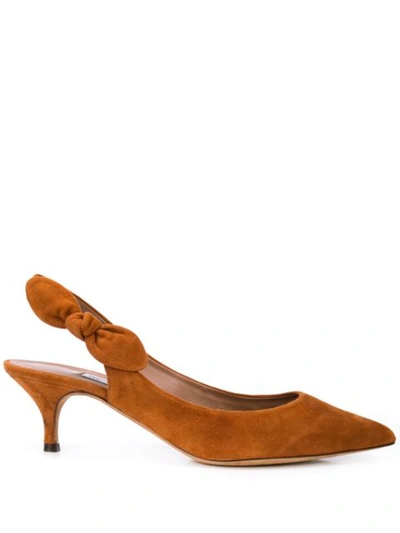 Tabitha Simmons Rise Suede Slingback Pumps In Brown