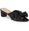 Loeffler Randall Emilia Pleated Knot Slide Sandals In Black