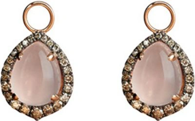 Annoushka 18ct Rose-gold, Rose Quartz And Diamond Earring Drops