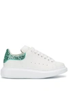 Alexander Mcqueen Glittered Trim Sneakers In White