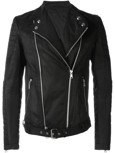 Balmain Biker Jacket In Black