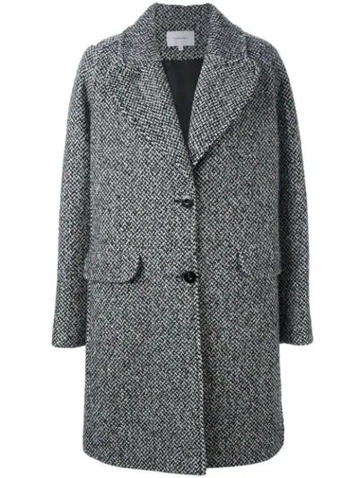 Carven Single Breasted Coat In Gray