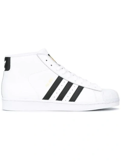 Adidas Originals 'pro Model' Hi-top Sneakers In White