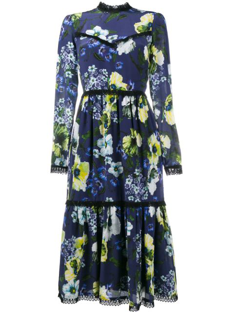erdem blue floral dress