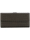 Bottega Veneta Interlaced Continental Wallet In Brown