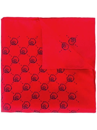 Gucci 'ghost' Pocket Square - Red