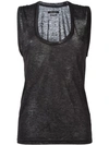 Isabel Marant 'maik' Leinentop In Anthracite