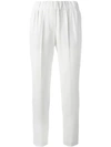 Brunello Cucinelli Tailored Cropped Trousers In White