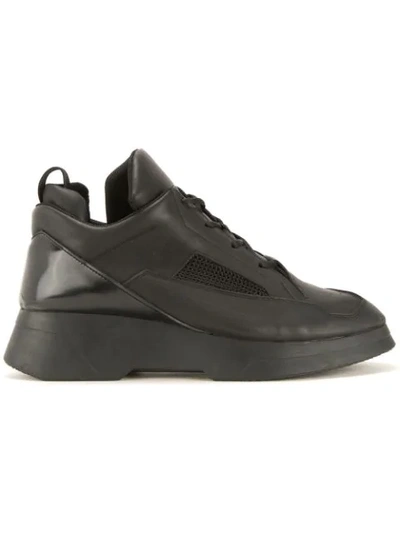 Julius Panelled Low-top Sneakers In Black