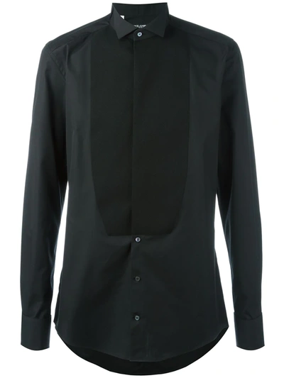 Dolce & Gabbana Bib Shirt In Black