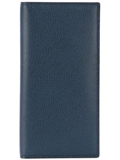 Valextra Vertical Wallet In Blue