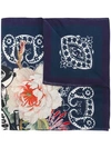 Mr & Mrs Italy Printed Scarf In Blue