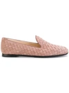 Bottega Veneta Women's Woven Smoking Slippers In Pink