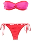 Amir Slama Strapless Bikini Set In Red