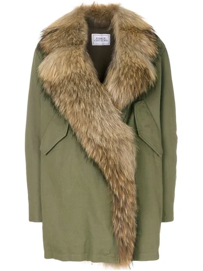 Forte Dei Marmi Couture Oversized Collar Coat - Green