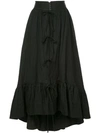 Irene Wrinkled Petty Court Skirt In Black