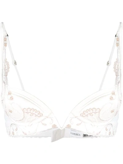 La Perla Modernista Triangle Bra In Off White - W111