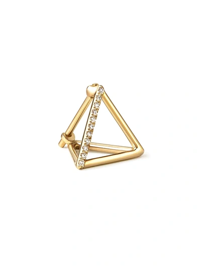 Shihara Diamond Triangle Earring 10 (01) In Metallic